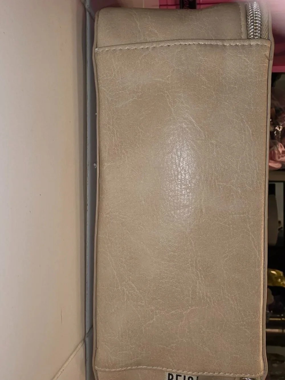 BEIS Beige Makeup Travel Toiletry Bag